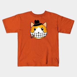 Gangster Cat - Orange Tabby Tuxie Kids T-Shirt